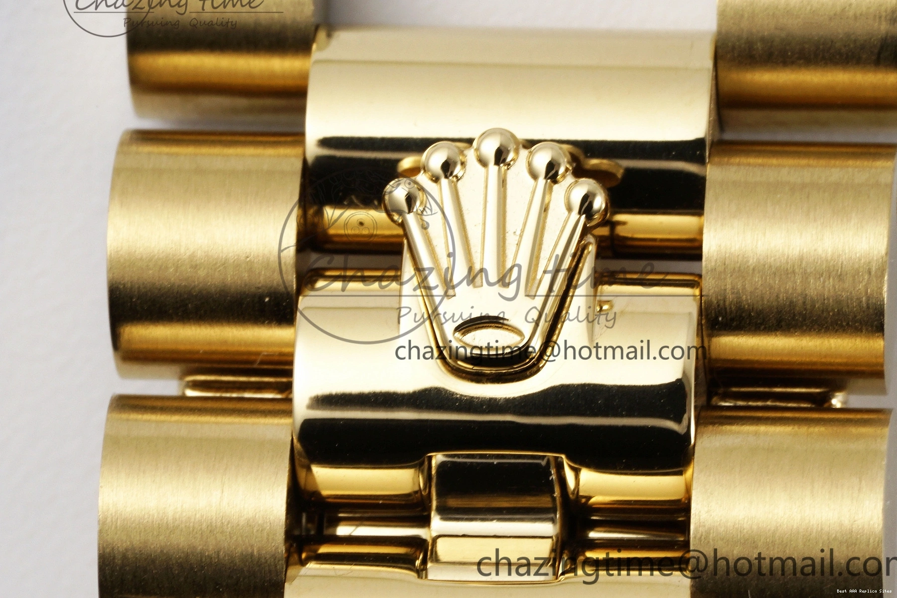 AAA Replica Watches 904L A2836 Green Gain Bracelet EasyMatch YG on V Roman 40 JDF DayDate Dial Markers Weight Steel 1822 President 0109